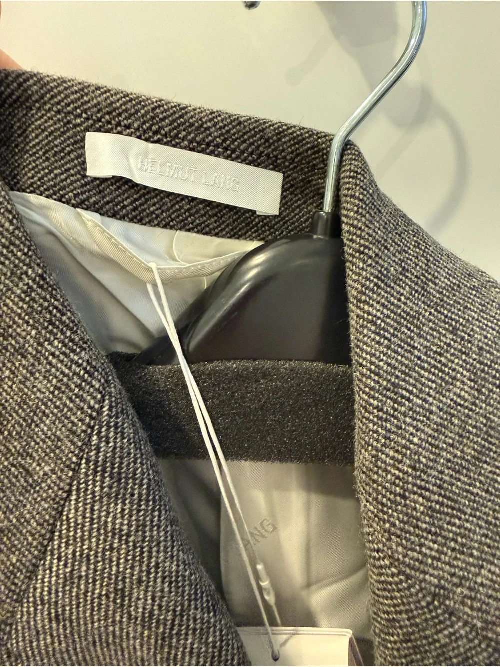 Helmut Lang Men's Gray Double-Breasted Wool Blazer